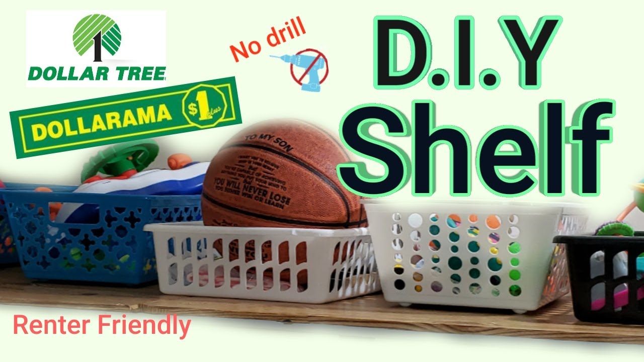 Dollar Tree/Dollarama DIY SHELF Renter Friendly Budget Friendly