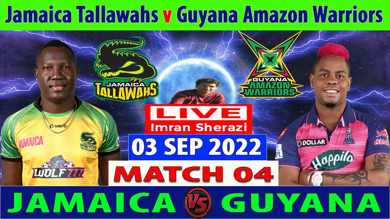 Jamaica Tallawahs vs Guyana Amazon Warriors | JT vs GAW | CPL 2022 | Caribbean Premier League 2022