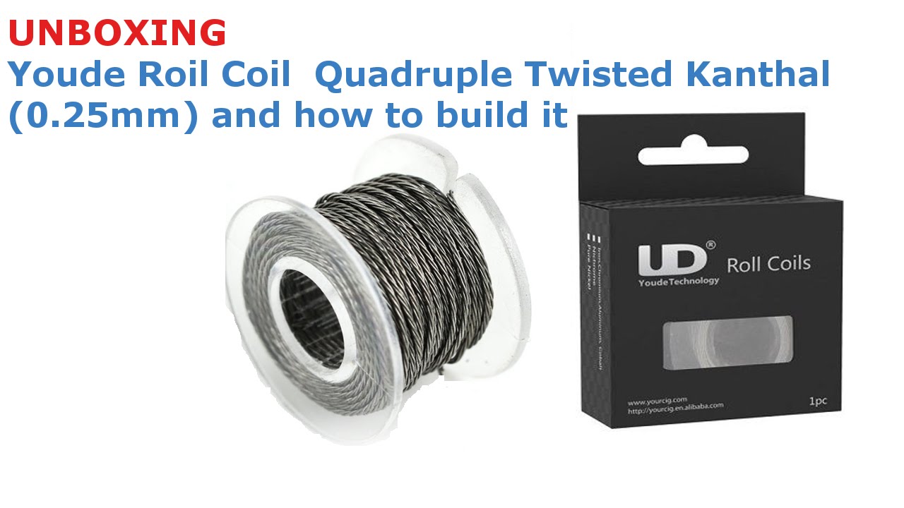 Twisted Kanthal0 25mm Youde Roil Coil Quadruple (UNBOXING)