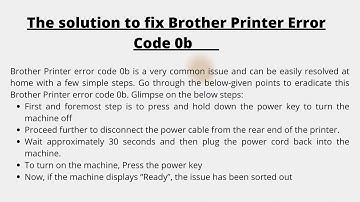 How do i resolve the issue of Printer error code 0b