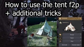 Best way to use the tent F2P and tricks for the Naphart pearl tent – Black Desert Online tent guide