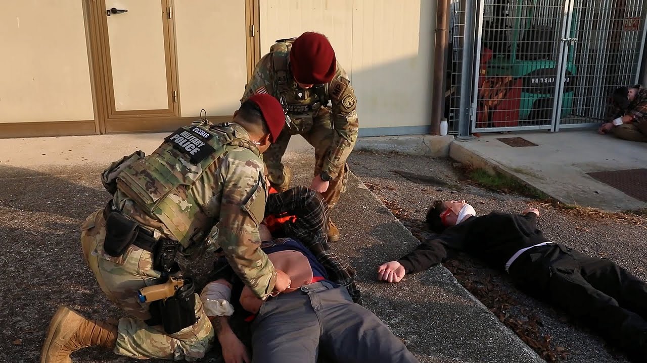 U.S. Army MPs Conduct Active Shooter At Caserma Ederle