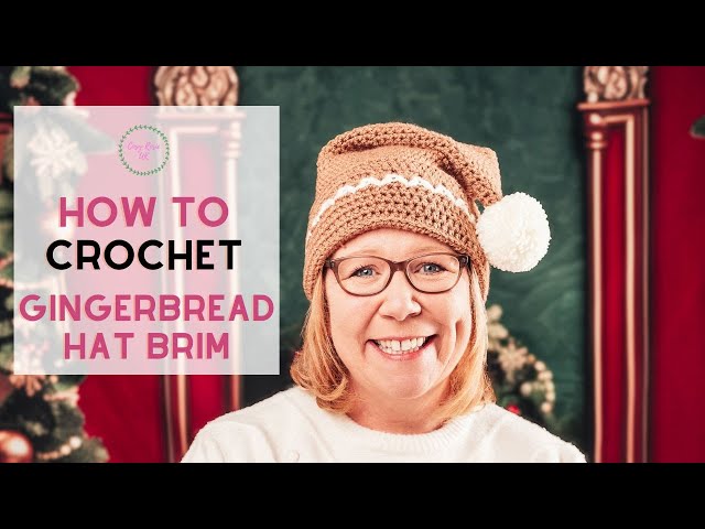 Gingerbread Hat Brim Crochet Pattern | Crochet Christmas Hat  display picture 1