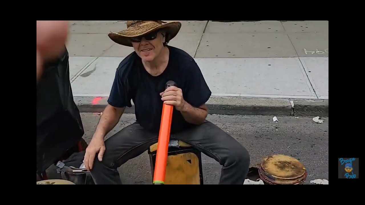 A really cool Didgeridoo player in Hell's Kitchen New York City YouTube
