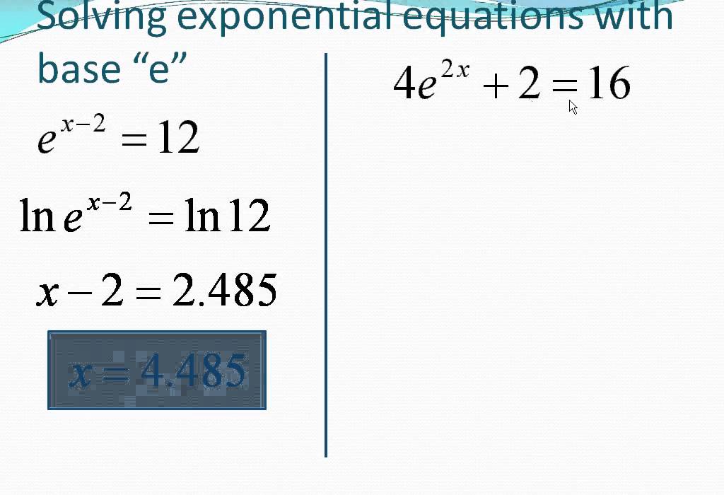 natural log problem solving