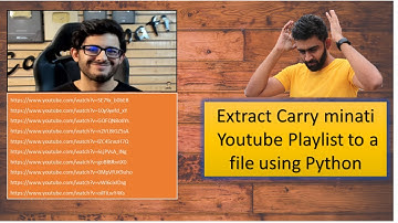Get Youtube playlist to a file | Python | pytube | Carryminati #carryminati