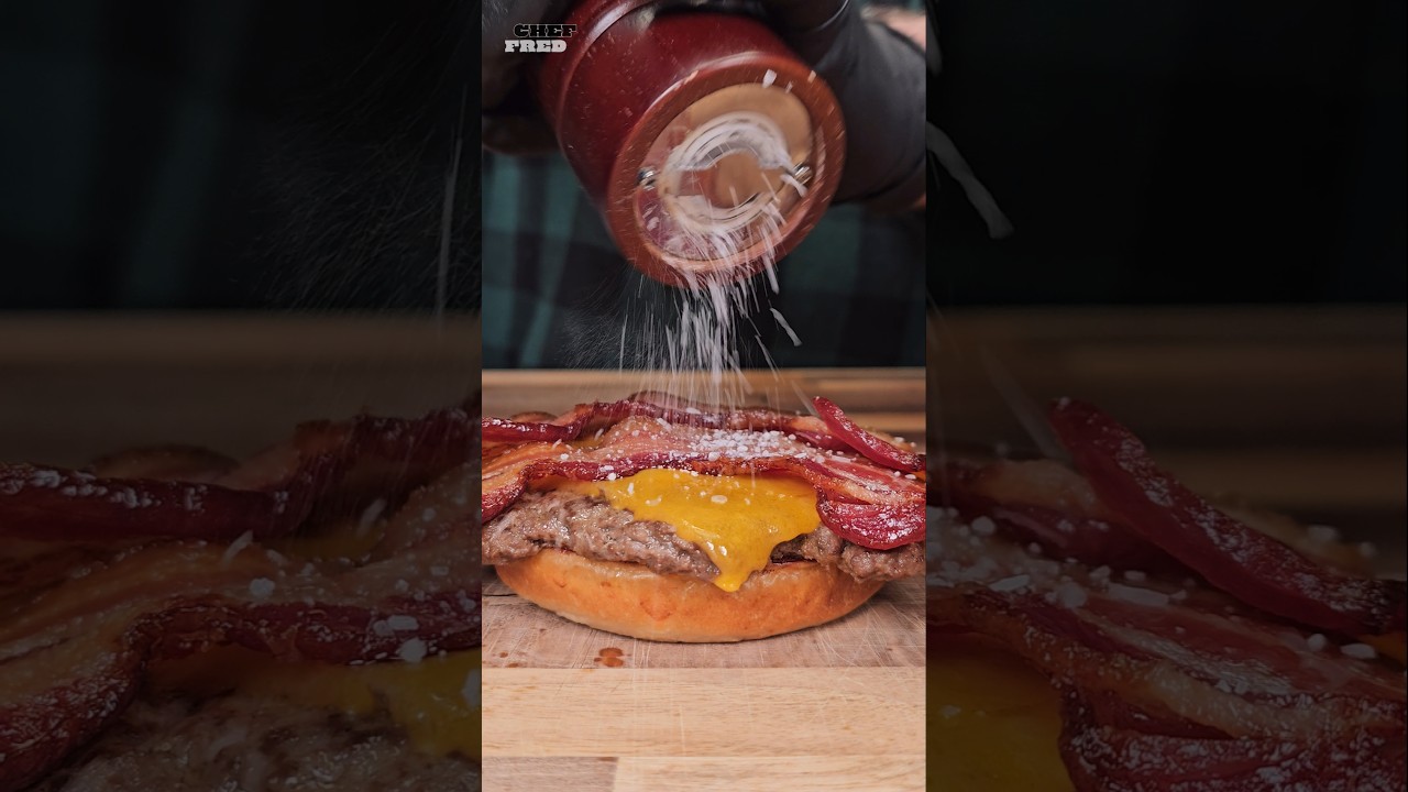 Begin Grinning With One Salty Deluxe Burger Bite!🧂🍔 