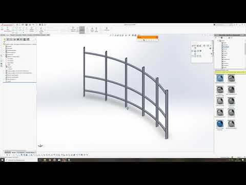 conversion of straight facade to curved facade In solidworks program (parametric facade)