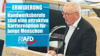 Lothar Waehler Handwerksberufe Sind Eine Attraktive Karriereoption Für Junge Menschen