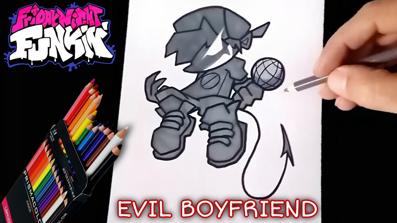 COMO DIBUJAR A EVIL BOYFRIEND DE FRIDAY NIGHT FUNKIN | FÁCIL | how to draw  evil boyfriend from fnf - thptnganamst.edu.vn