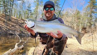 Michigan Spring STEELHEAD!!!...Catch, Clean & Cook...The Best Omelette I have Ever Eaten.