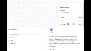Enhance Description of Dataset for Smarter Conversational Analytics