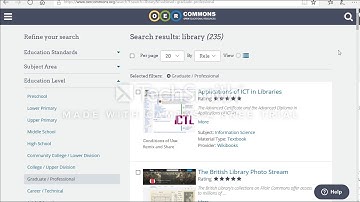 Some tips for searching OER on OER Commons