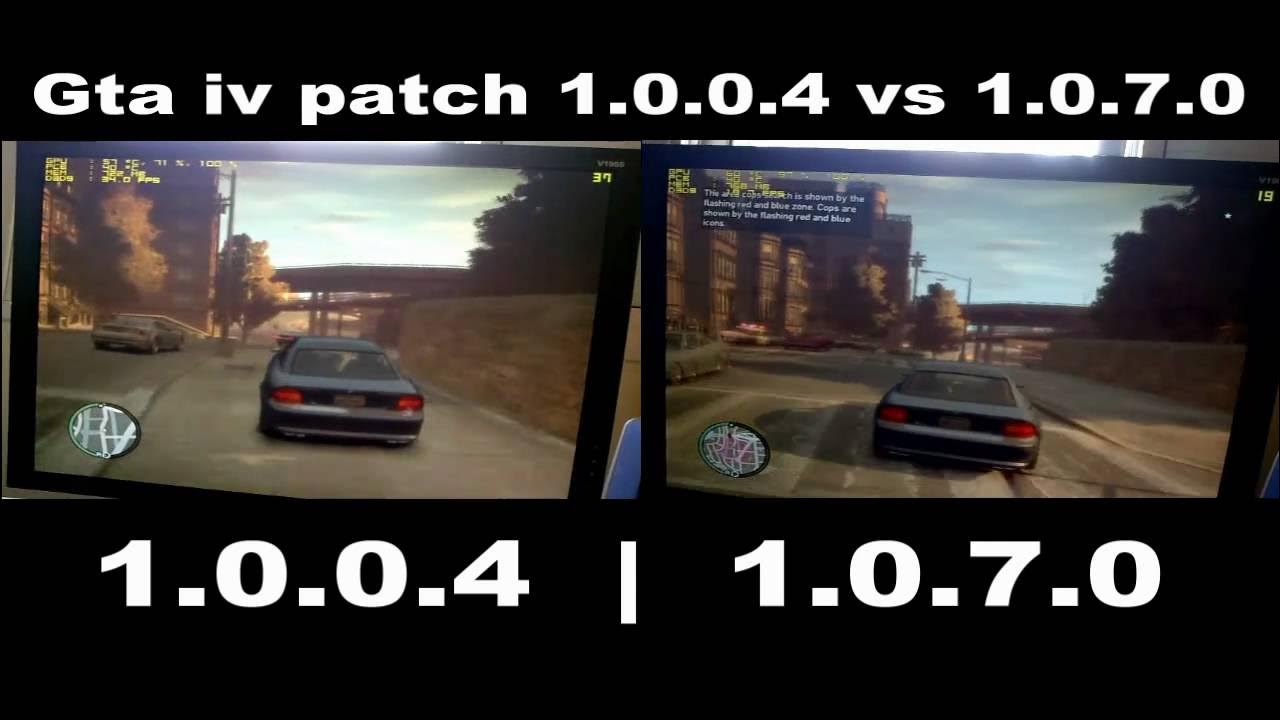 GTA IV Patch 1.0.0.4 Vs 1.0.7.0 Comparisons Fps/Gpu Usege(First.