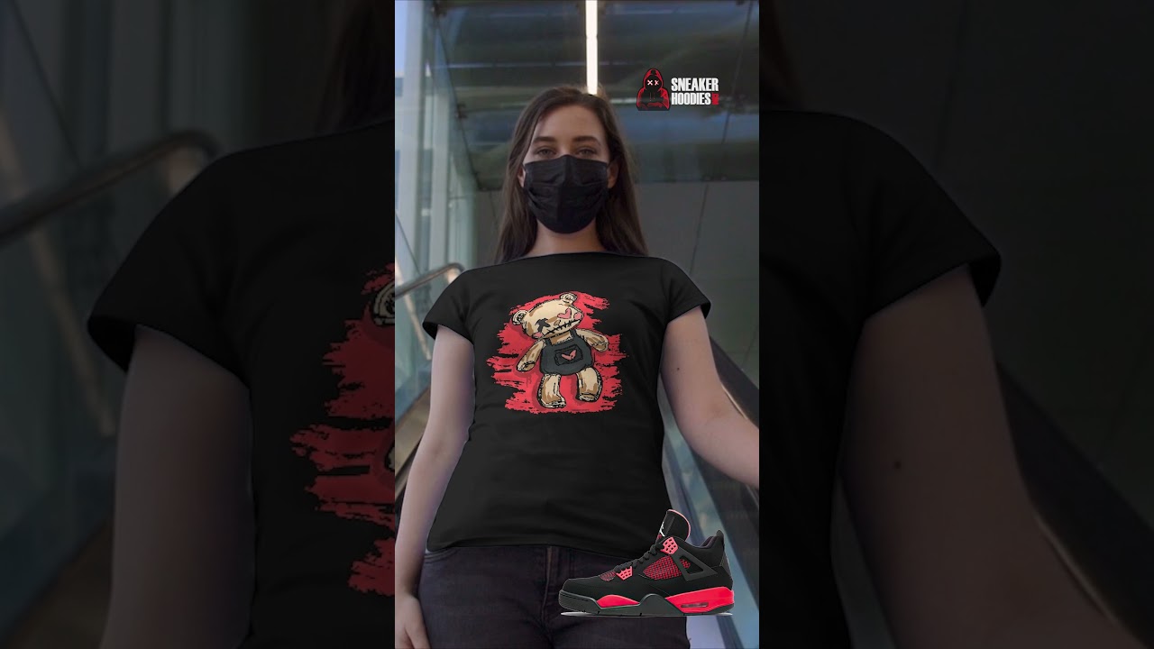 Red Thunder 4s Jordan Outfit - Sneaker Hoodies - Matching Collection - How to style