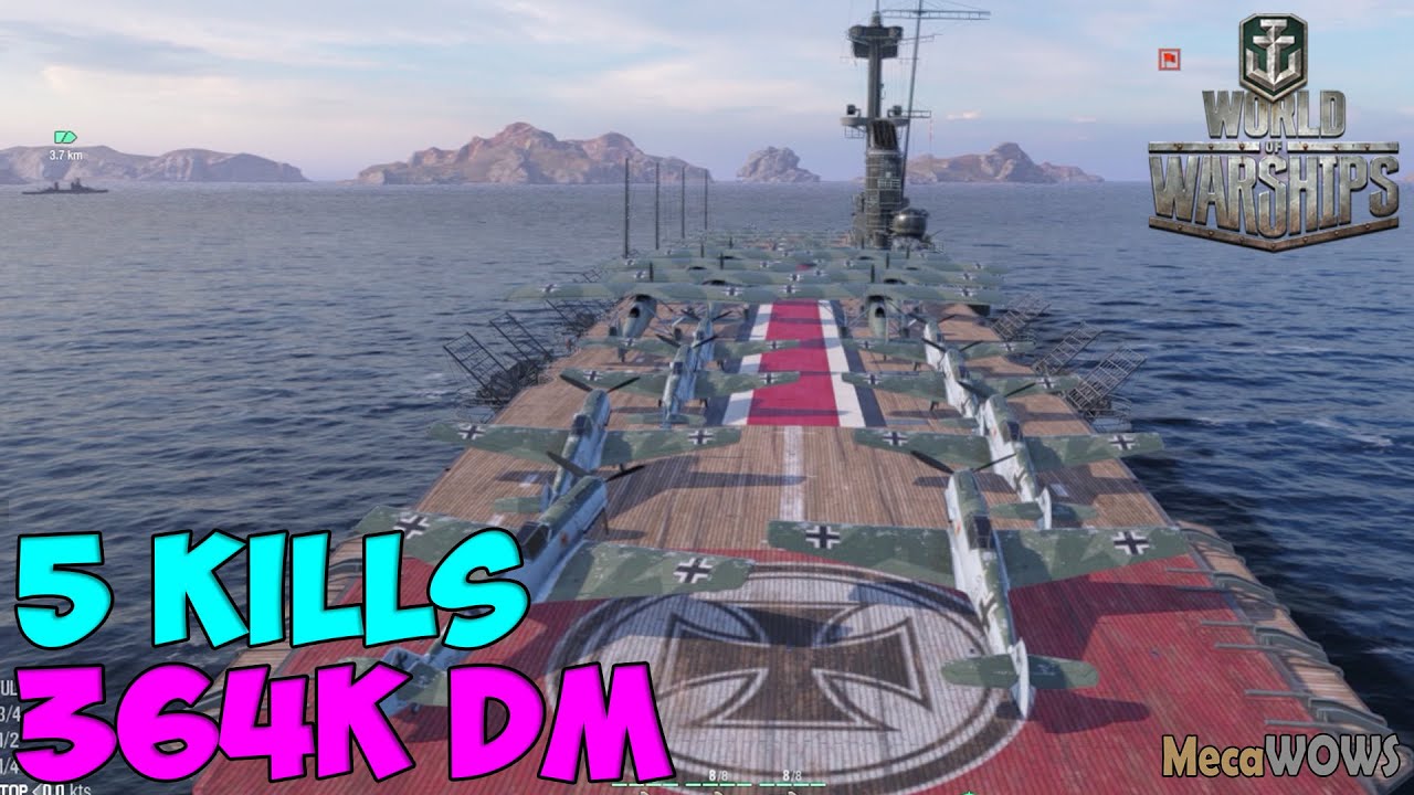World of WarShips | Weser  | 5 KILLS | 364K Damage - Replay Gameplay 1080p 60 fps