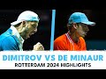 Grigor dimitrov vs alex de minaur semifinal highlights  rotterdam 2024