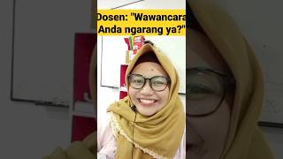 dosen: 'wawancara anda ngarang ya?' #skripsi #kuliah #seminarproposal #sidangskripsi #kualitatif