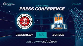 Hapoel Jerusalem v San Pablo Burgos - Press Conf. - Basketball Champions League 2019