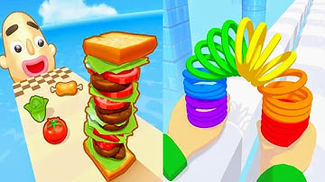 Sandwich Runner Vs Toys Spring - All Level Gameplay Walkthrough (Android iOS) Ep 2