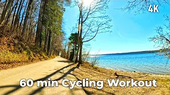 Fast Gravel Ride Along Starnbergersee 🚴 | 1 Hour Scenic Sprint with Natural Sounds | 4K