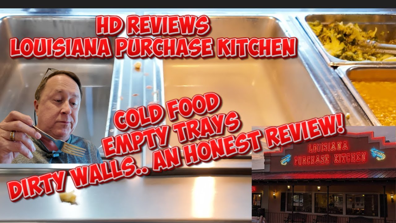 Обзоры HD: Ресторан Louisiana Purchase Kitchen - Метери, Луизиана - Холодная еда, пустые подносы,...
