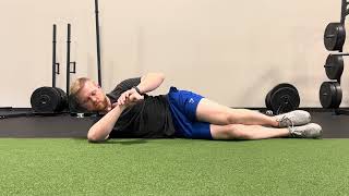 Shoulder IR liftoff (sleeper stretch)