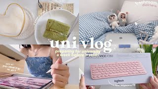 uni prep vlog 🍵🖇 - keyboard unboxing, notion & studying | singapore