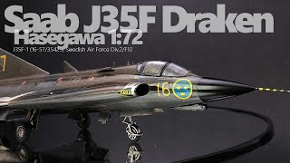 Saab J35F Draken, Hasegawa 1:72 - in 4k