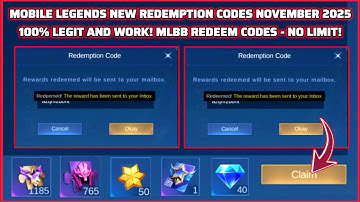 No Limit! Mobile Legends New Redeem Codes November 22, 2025 100% Legit and Work! Redemption Code