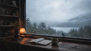 Rainy Morning Piano ☕ A Quiet Reading Room by the Lake for Reading, Studying & Calm Focus