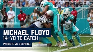 Michael Floyd Battles His Way In For A Td Patriots Vs. Dolphins Nfl Week 17 Highlights