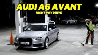 Audi A6 Summer Night Drive - Pov 4K - A6 C7 Avant Black Edition Drive 12
