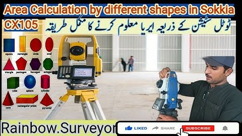 how to calculate area of different shapes in Sokkia CX105|Area calculation method in total station