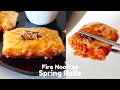 TikTok Viral Cheesy Fire Noodles Spring Rolls