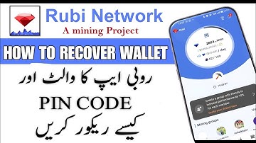 Hoe u de Rubi-app-zinsleutels kunt herstellen || Hoe u de pincode van uw Rubi-portemonnee kunt he...
