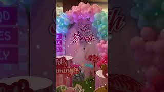 Flamingo Themed Party Decor #viral #trending #shortsvideo #ytshort #viralshorts #surprise #birthday