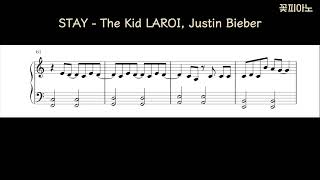 STAY (조표없는 쉬운악보) - The Kid LAROI, Justin Bieber