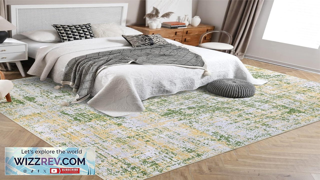 Garvee Washable Area Rugs 4x6 Rug for Living Room Indoor Mats