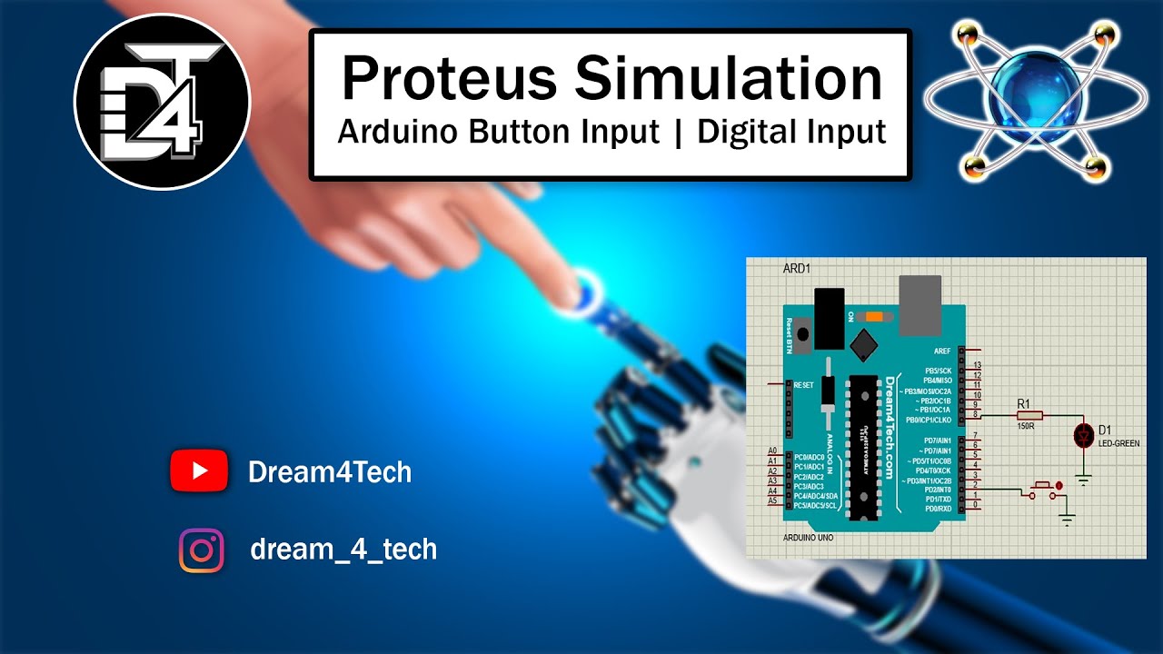 தமிழில் | Arduino Proteus Simulation | Button Input | Digital Input ...