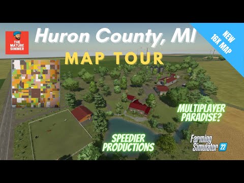NEW 16X FS22 MAP!  Huron County, MI by MIAxeman - Map Tour | Farming Simulator 22