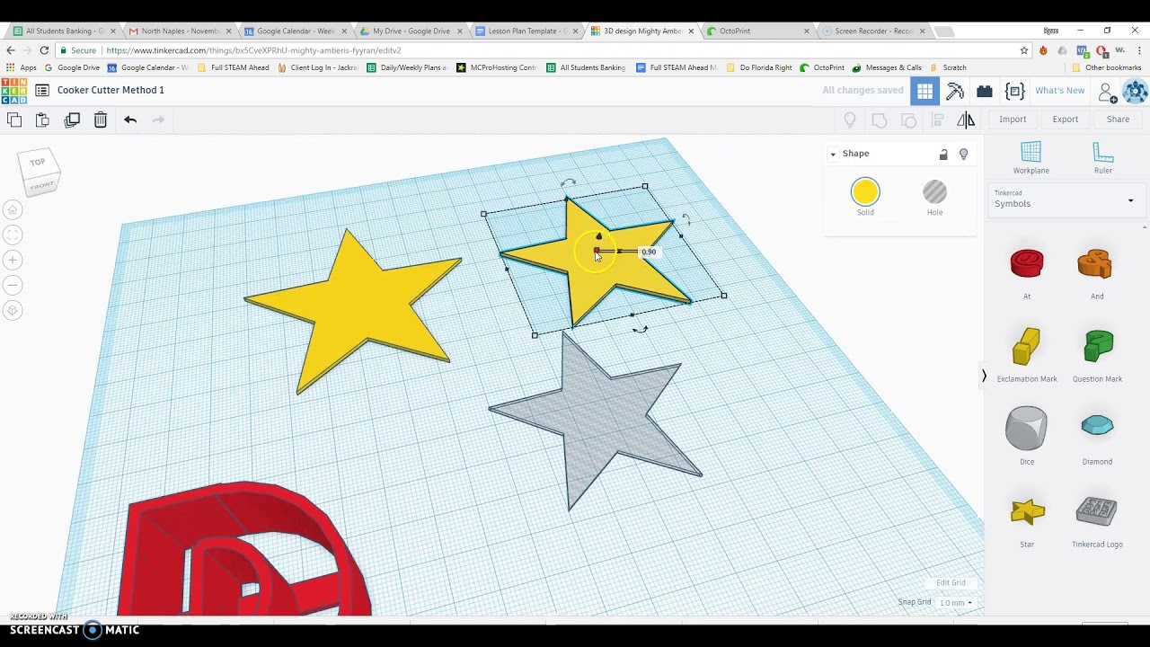 How To Design 3d Printed Cookie Cutters In Tinkercad Youtube - 3d design roblox cookie cutter tinkercad