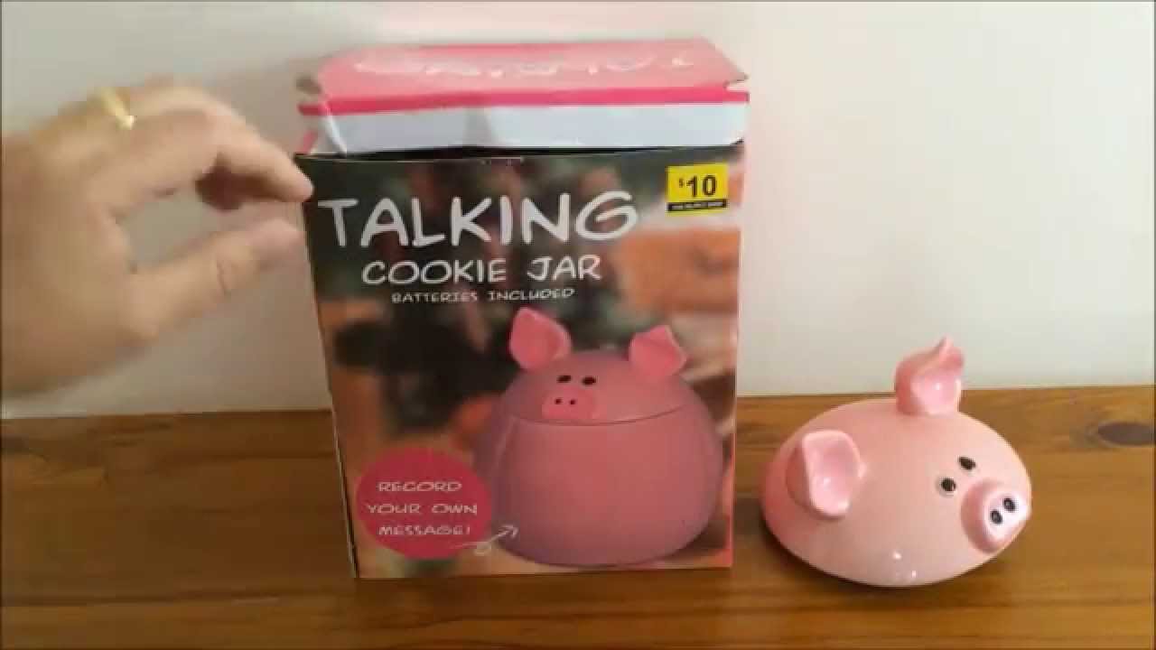 Talking Pig Cookie Jar - YouTube