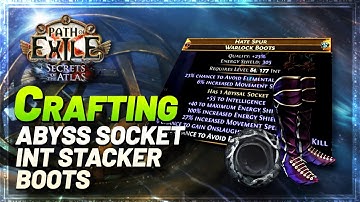 PoE 3.26 - Crafting KB Int Stacker Boots (Abyss Socket)