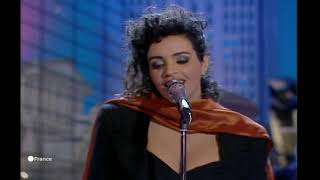 Video thumbnail of "C'est le dernier qui a parlé qui a raison - Amina - (HQ) France 1991 - ESC songs with live orchestra"