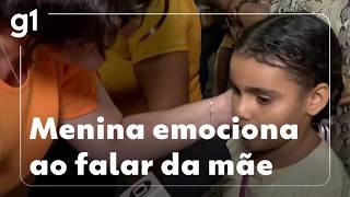 Menina de 8 anos emociona ao falar da perda da mãe durante Festa do Carmo, no Recife