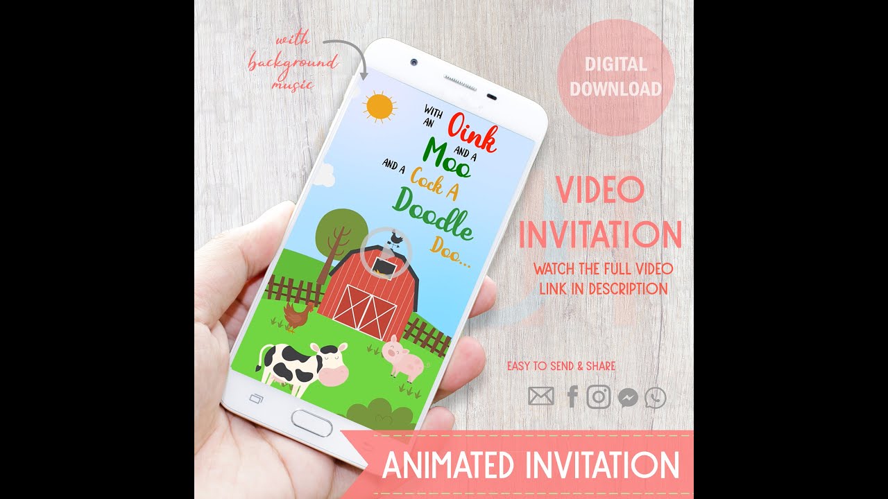Farm Video Invitation | Farm Animated Invitation