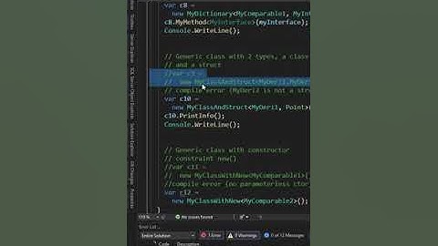 where (generic type constraint) (C# contextual keyword) - part 3 of 3  #shorts #csharp