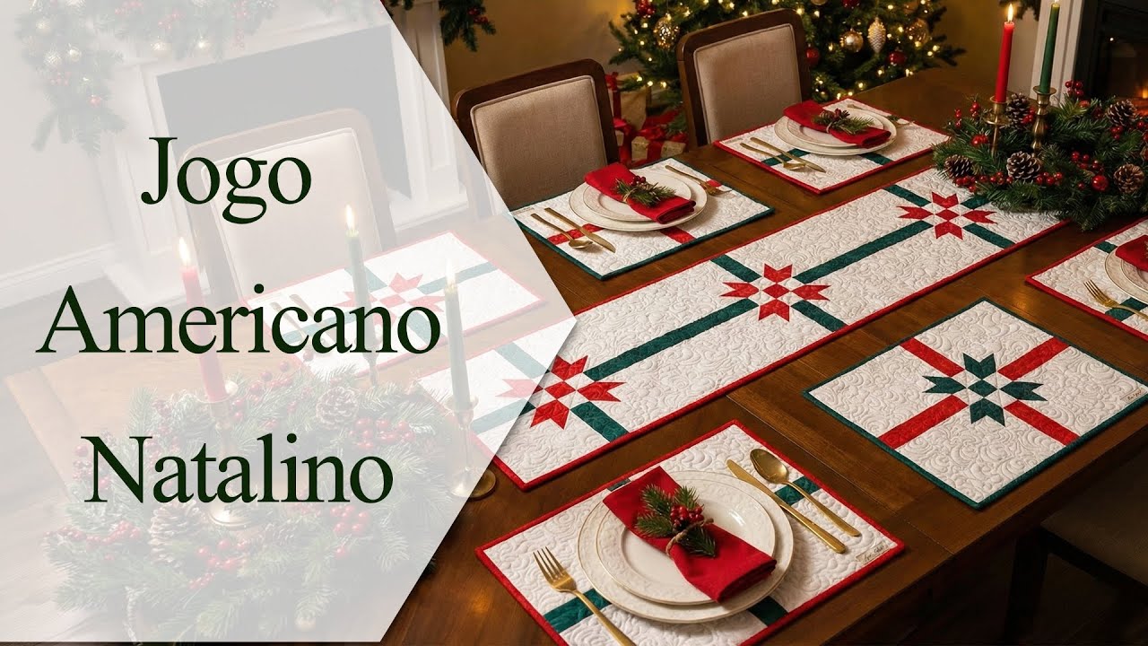 Jogo Americano Natalino - Aula Completa com Finalização! | Patchwork Sem Segredos | Ana Cosentino