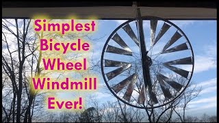 Simplest Bicycle Wheel Windmill Ever! - Steps for an easy DIY homemade kinetic weathervane sculpture